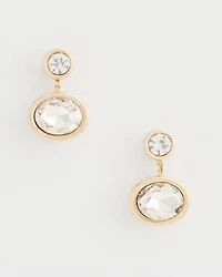 Goldtone Bezel Stud Earrings
