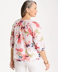 Cotton Voile Croix Collage Blouse