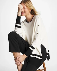 Button Detail Poncho