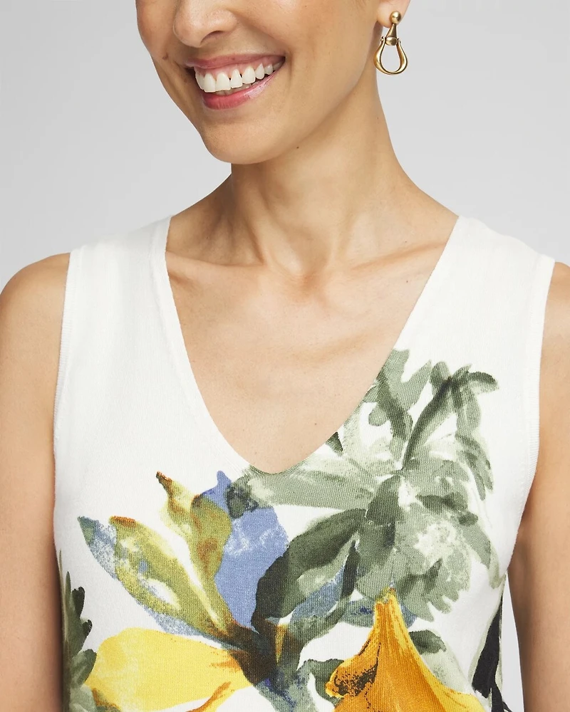 Garden V-neck Sweater Tank