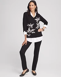 Juliet Slim Trim Detail Ankle Pants