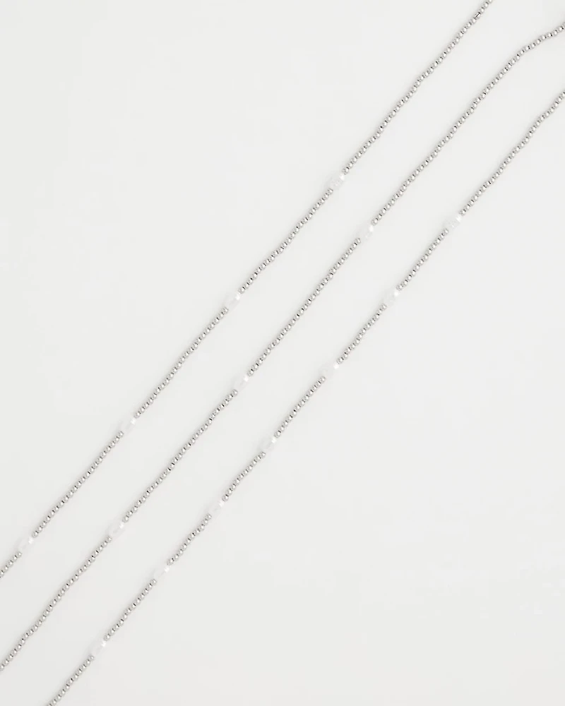 Pearlescent Bead Ball Short Necklace