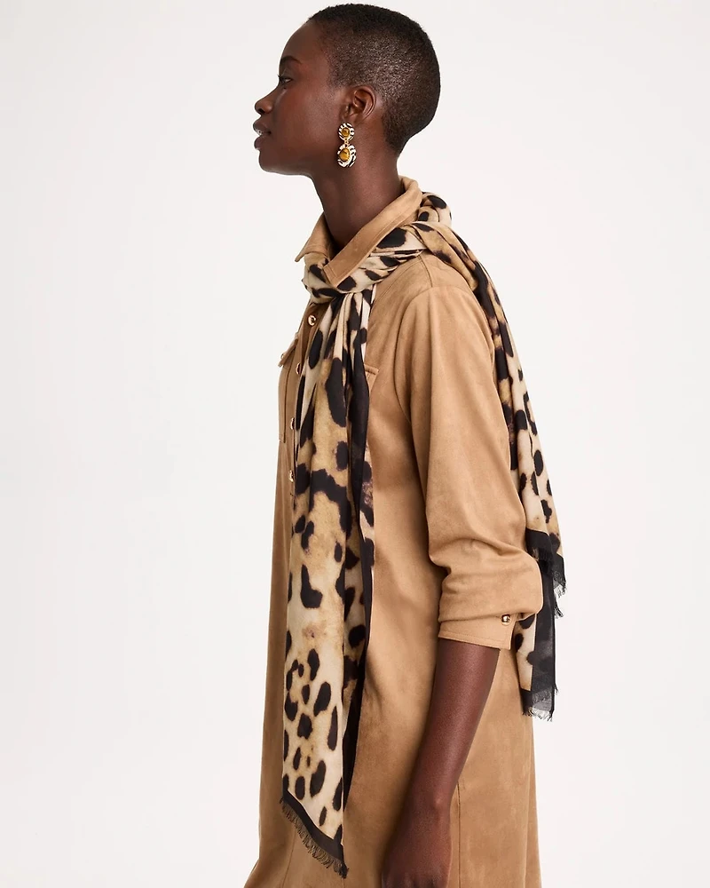 Animal Print Oblong Scarf