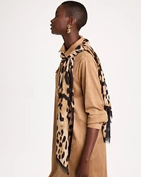 Animal Print Oblong Scarf