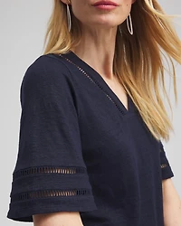 Linen Ladder Lace Tee