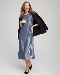 Foiled Jersey Knit Maxi Dress
