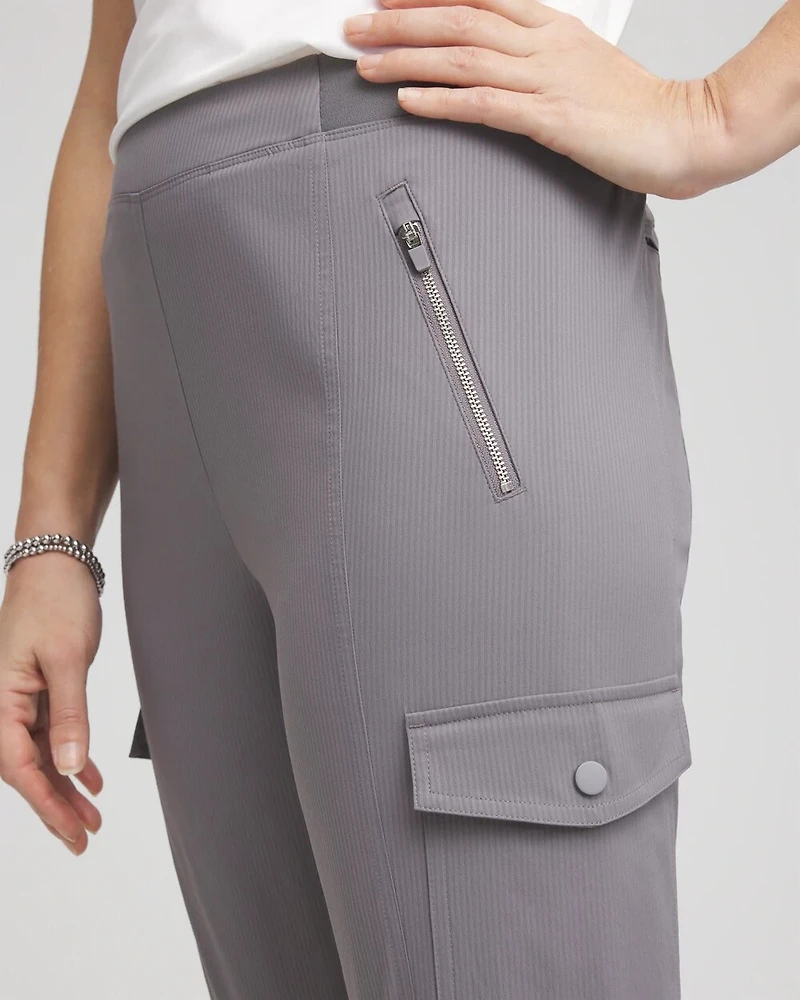Zenergy® Striped Cargo Ankle Pants