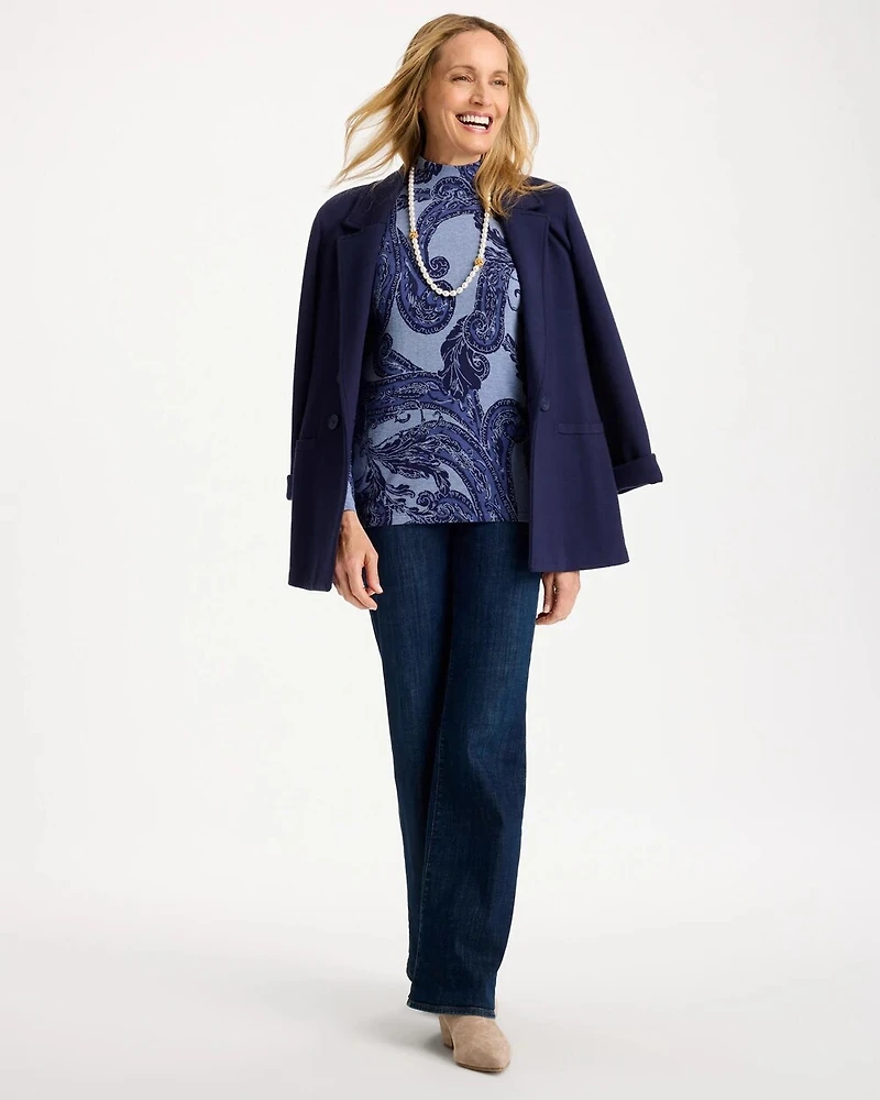 Printed Ella Mockneck Sweater