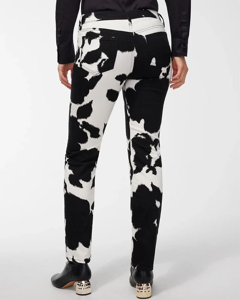 Girlfriend Petite Floral Ankle Jeans