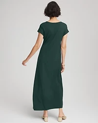 Dolman-Sleeve Ponte  Maxi Dress