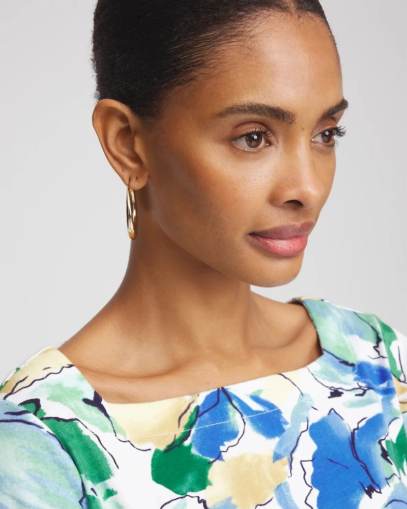 Pima Cotton Square-Neck Tunic