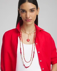Single Strand Coral Necklace