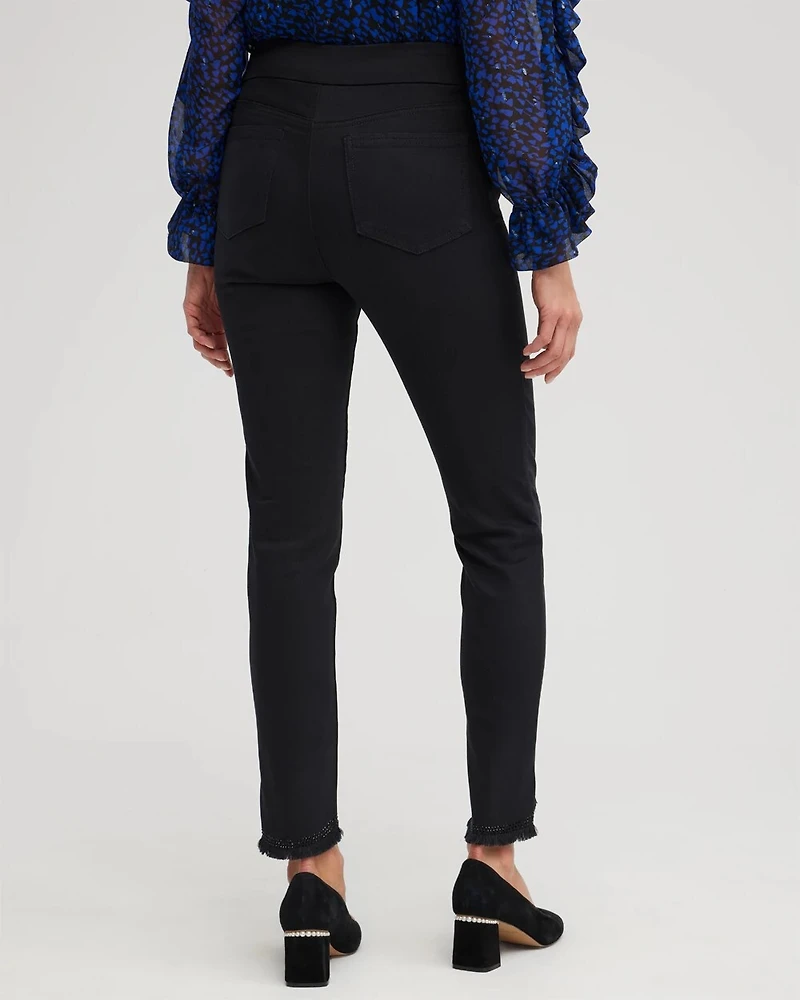 Embellished Tulip Hem Pull-on Jeggings