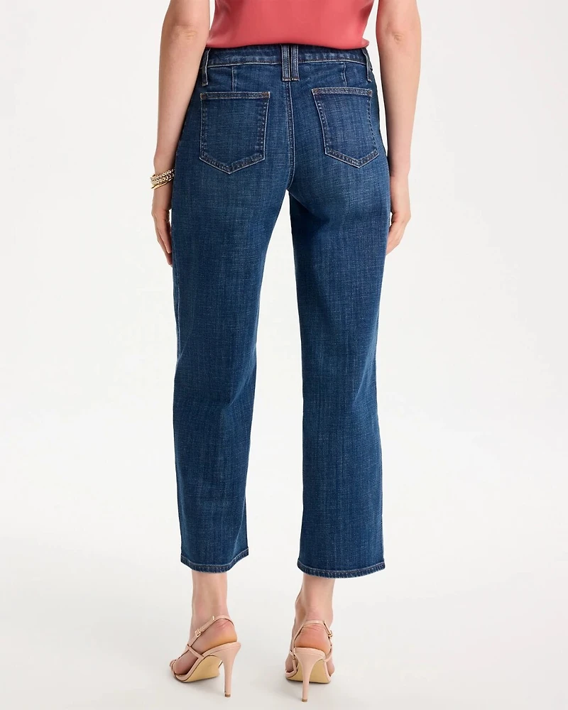 Girlfriend Wide-Leg Crop Jeans