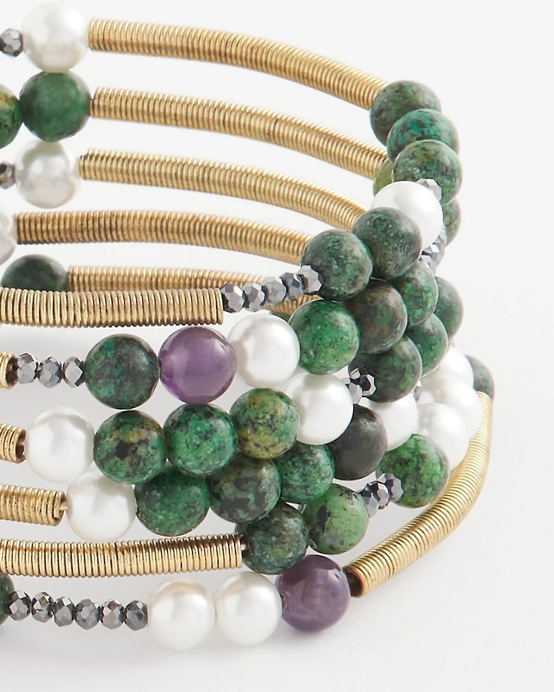 Beaded Coil Bracelet