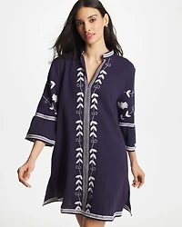 Woven Embroidered Swim Cover-Up