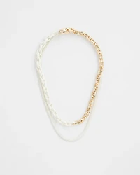 MagneticMix™ White Multistrand Necklace