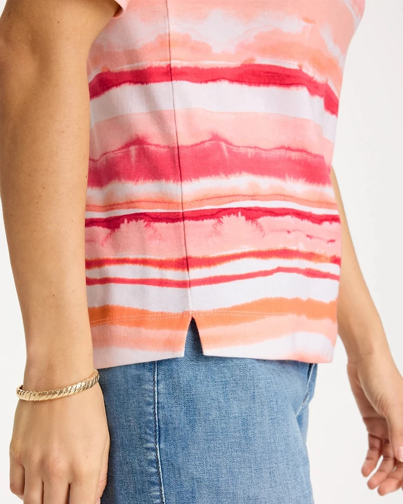 Grotto Mist Pima Elbow Sleeve Tee