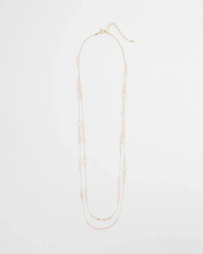 Pink Double-Strand Necklace