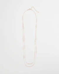 Pink Double-Strand Necklace