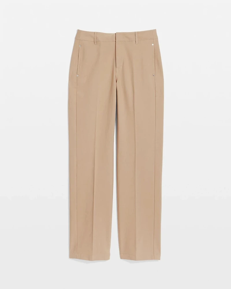 Cotton Straight-Leg Trousers