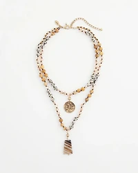 Jasper Layered Pendant Necklace