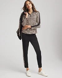 Zenergy® UPF Animal-Print Half-Zip Pullover Top