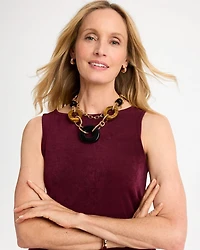Artisanal Double-Strand Link Necklace