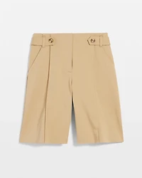 Sateen Tab-Front A-line Shorts