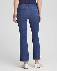 Petite Girlfriend Fray Hem Kick Flares