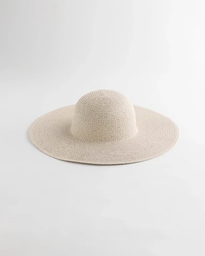 Metallic Straw Sun Hat