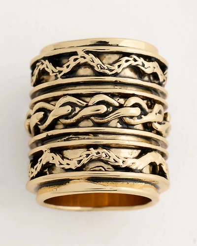 Textured Scarf Ring