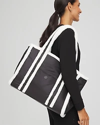 Faux Fur Sporty Tote Bag