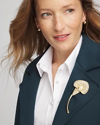 Encrusted Calla Lily Brooch