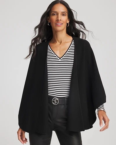 Crepe Open-Front Ruana