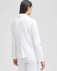 Linen Blend Stretch Blazer
