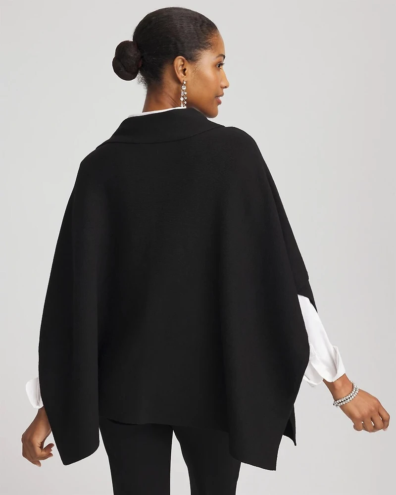 Embellished Bow Poncho