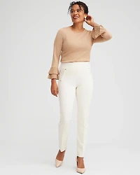 Lurex Pleat Sleeve Pullover Sweater