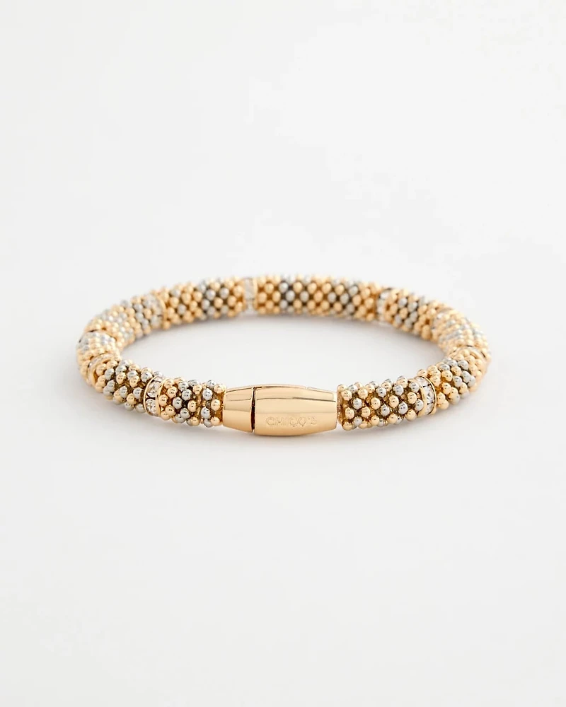 Mixed Metal Beaded Bracelet