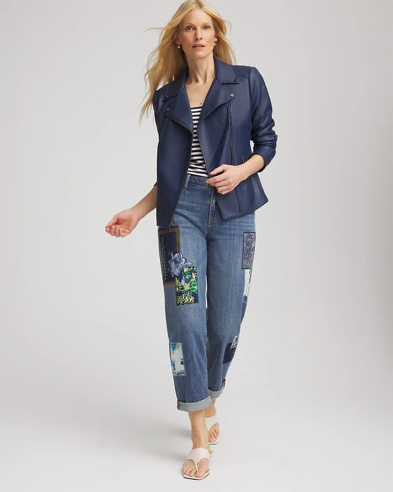 Faux Leather Moto Jacket