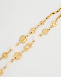 Pearl Hammered Short Necklace