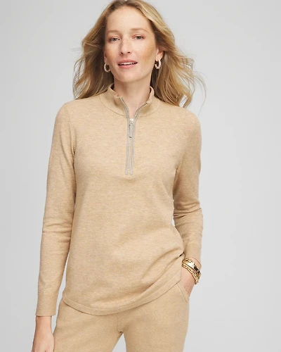 Zenergy® Luxe Half Zip Pullover Top