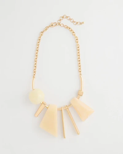 Faux Horn Geo Bib Necklace