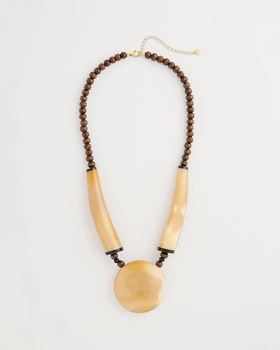 Chico's Originals Genuine Horn Pendant Necklace