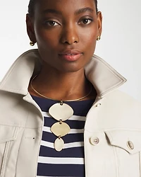 Linear Reversible Pendant Necklace