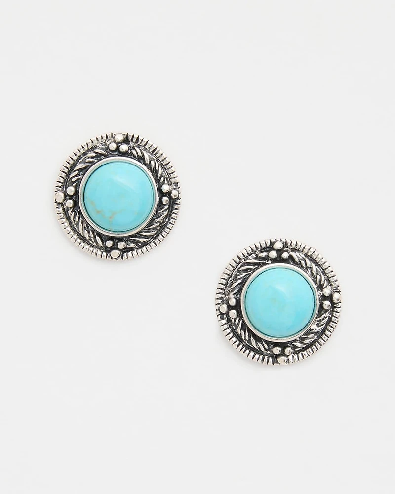 Cab Stud Earrings