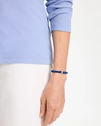 Blue Jade Stone Pave Stretch Bracelet