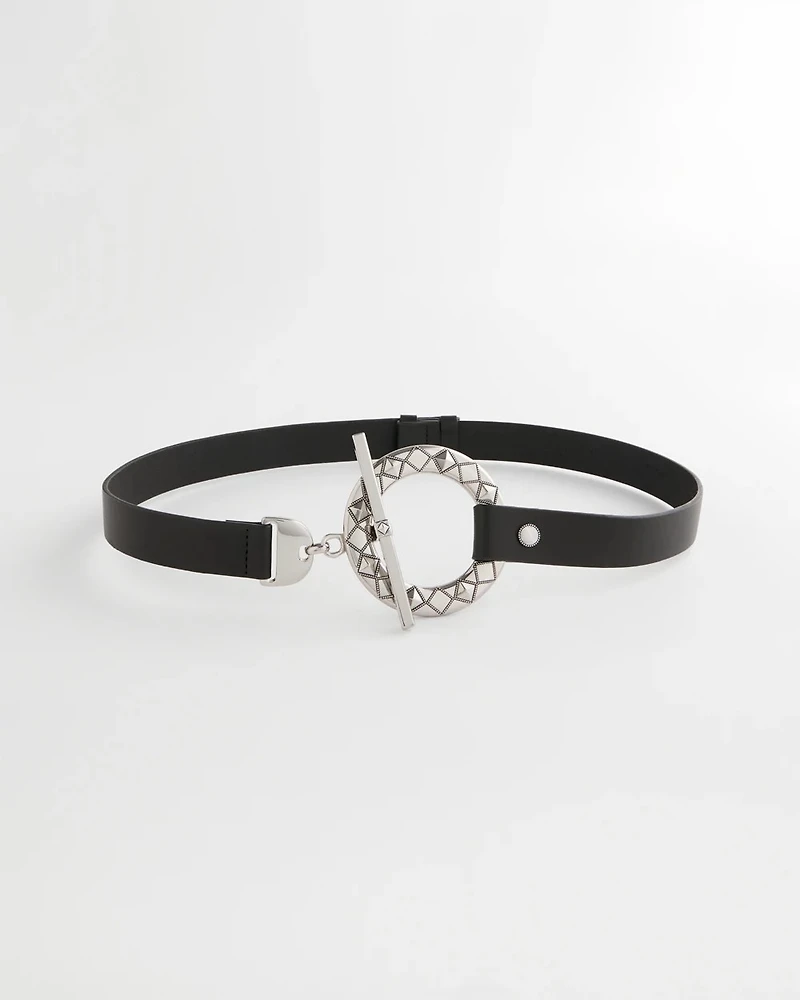 Silver Toggle Trouser Belt