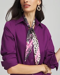 Floral Animal Print Skinny Scarf