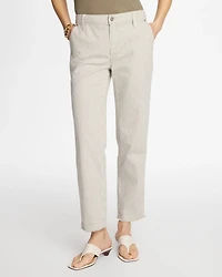 Stripe Girlfriend Straight Ankle Jeans